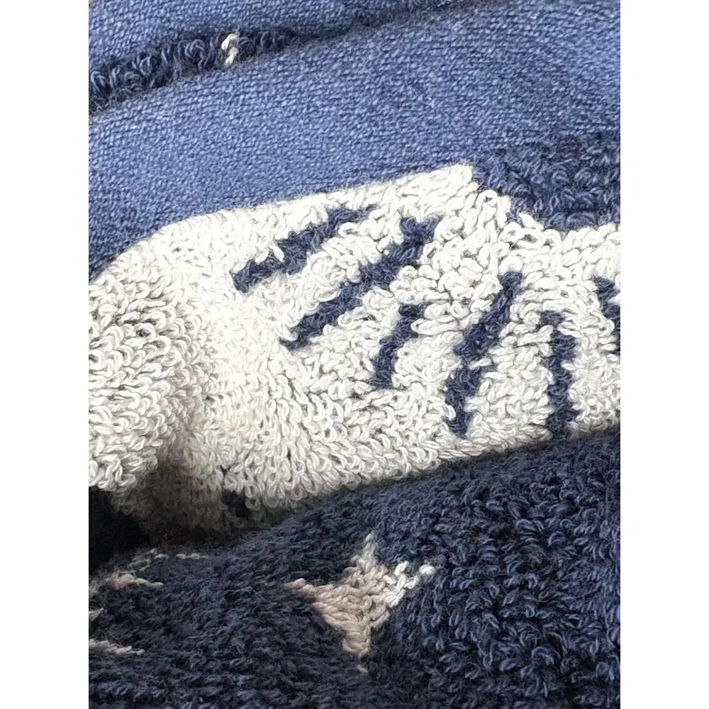 Rachel Zoe Celestial Sun Moon Stars Hand Towels 18x28” Blue Wht Plush NWT 2
